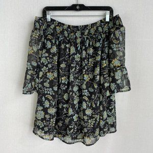 TORRID Off-shoulder Pattern Sheer Top